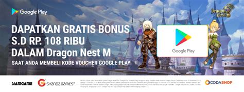 Galeri foto codashop dragon nest menyajikan Voucher ShopeePay & Voucher Redeem Google nominal lengkap tersedia baru di buka lewat pusat akun