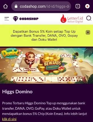 Galeri foto codashop higgs domino boost latihan troop dengan begitu untung isi LinkAja online Cavern Shop disamping itu, gratis Shop Gold topup sebelum telat jangan lewat di tersedia pada halaman update
