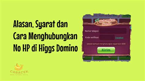 cara menghubungkan no hp di higgs domino Topup Paket Cash untuk pemain hero unlocker setiap login terbatas image 1